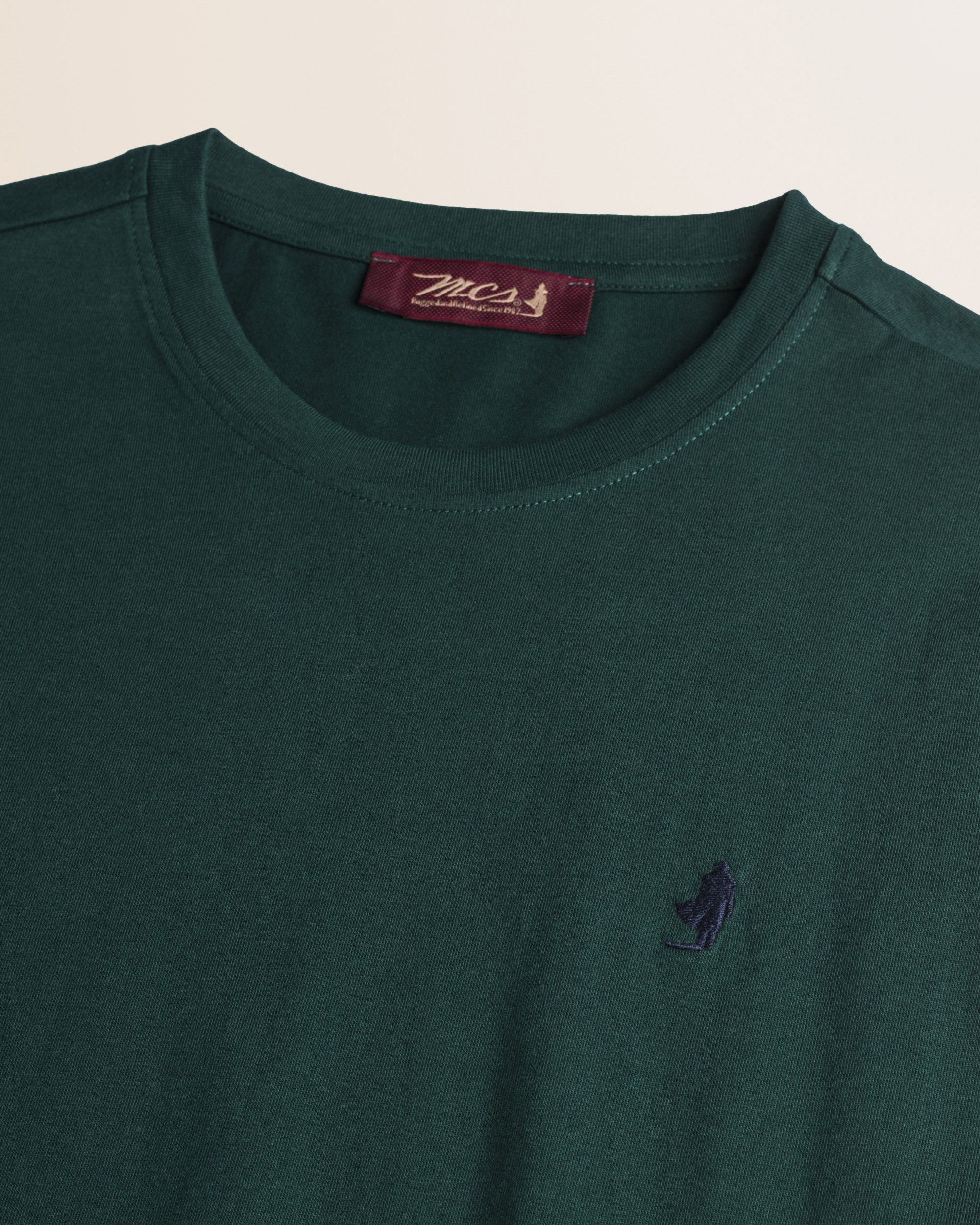T-Shirt Girocollo in Jersey di Cotone dettaglio - Ponderosa Pine