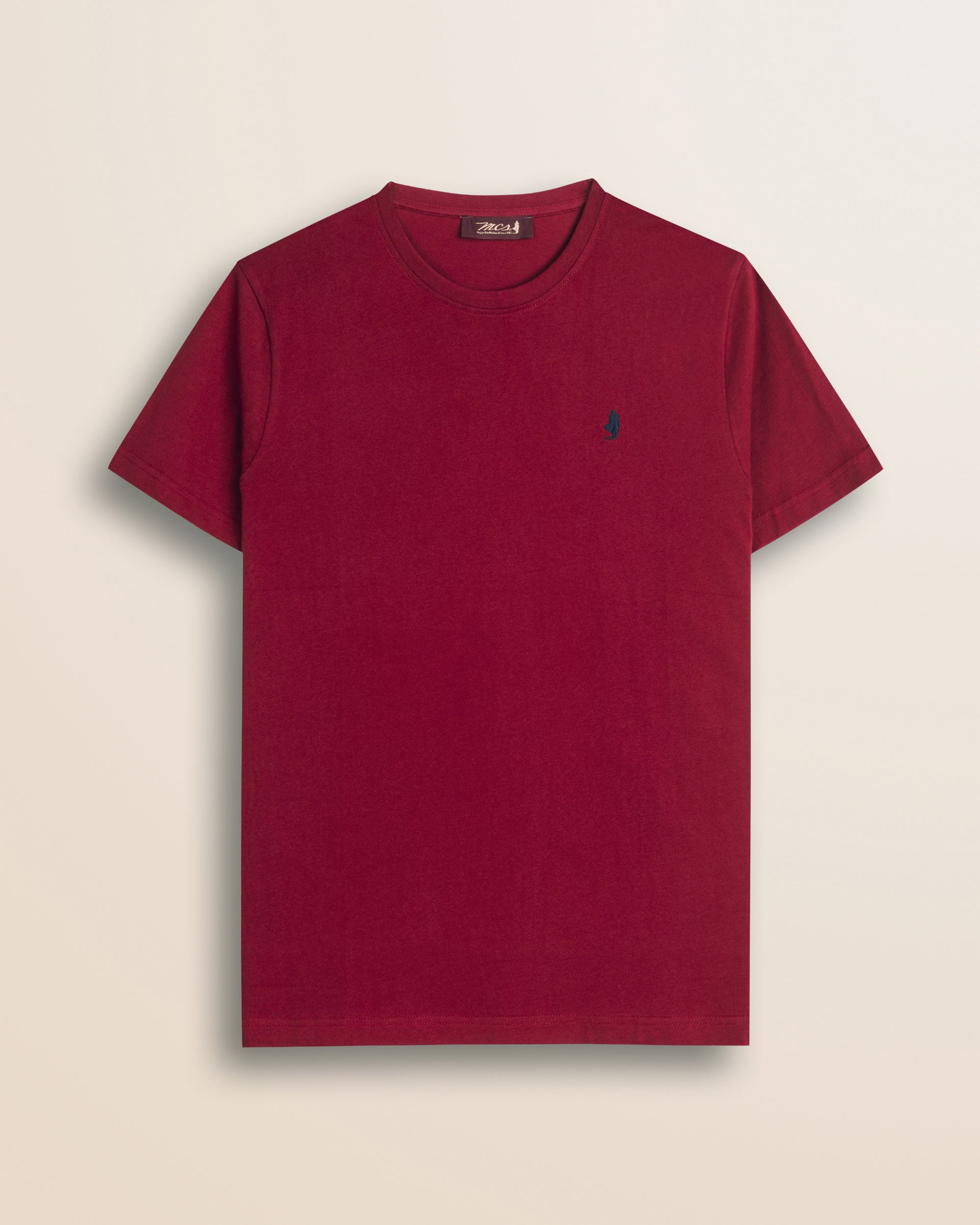 T-Shirt Girocollo in Jersey di Cotone fronte - Merlot