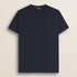 T-Shirt Girocollo in Jersey di Cotone fronte - Navy Blue
