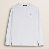 T-Shirt Manica Lunga in Jersey di Cotone fronte - White