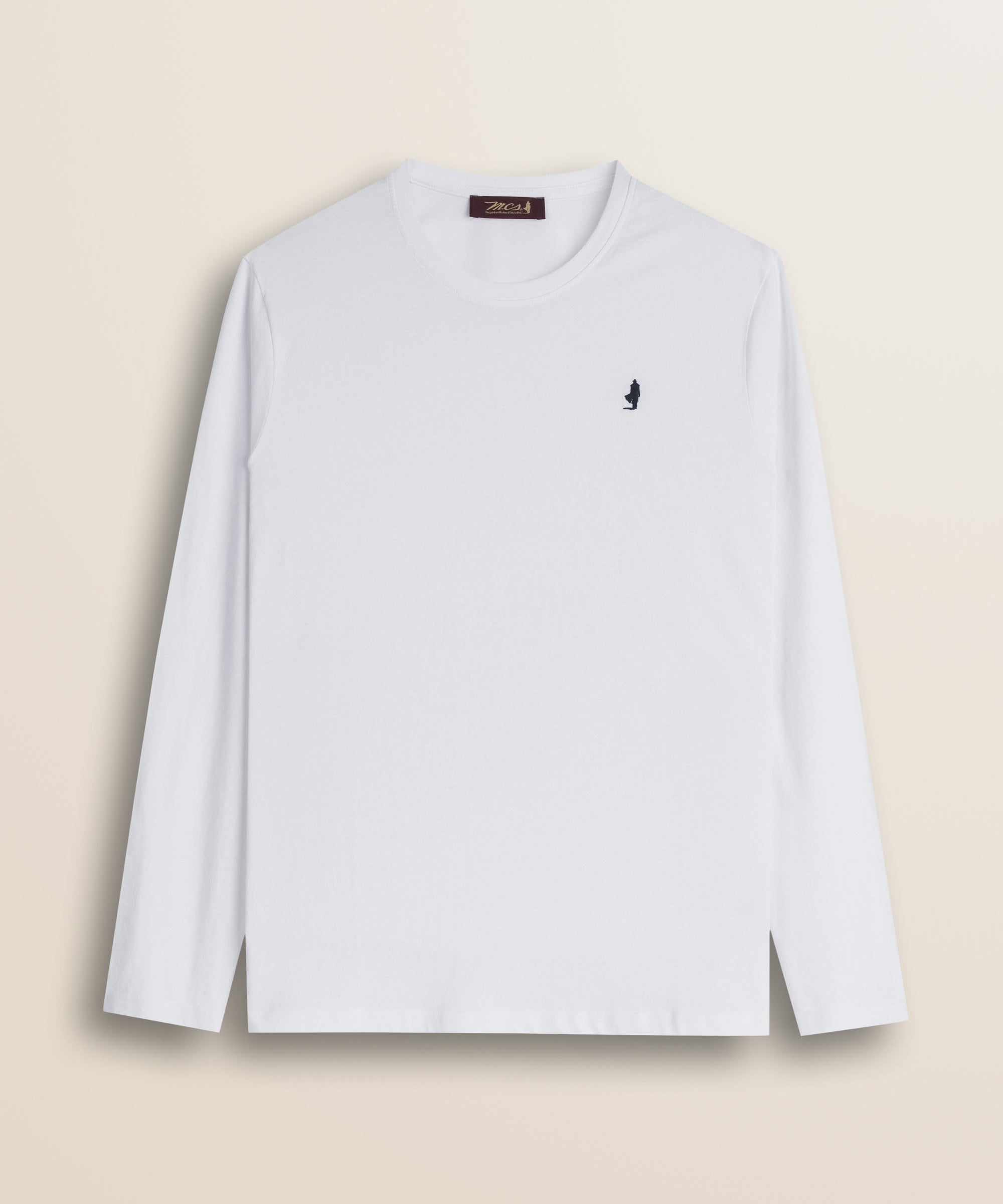 T-Shirt Manica Lunga in Jersey di Cotone fronte - White