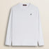 T-Shirt Manica Lunga in Jersey di Cotone fronte - White
