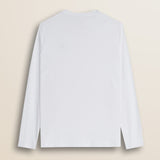 T-Shirt Manica Lunga in Jersey di Cotone retro - White