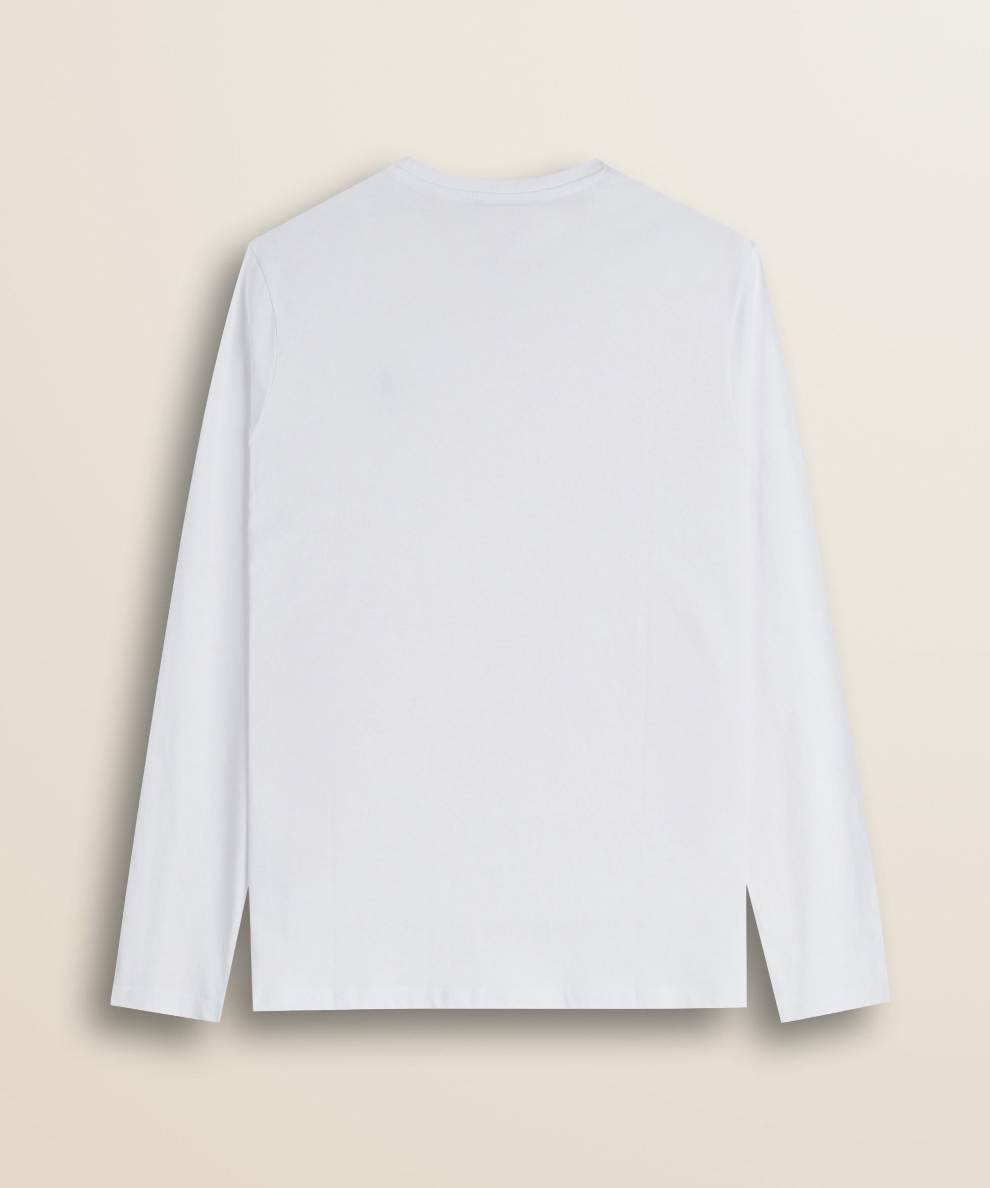 T-Shirt Manica Lunga in Jersey di Cotone retro - White