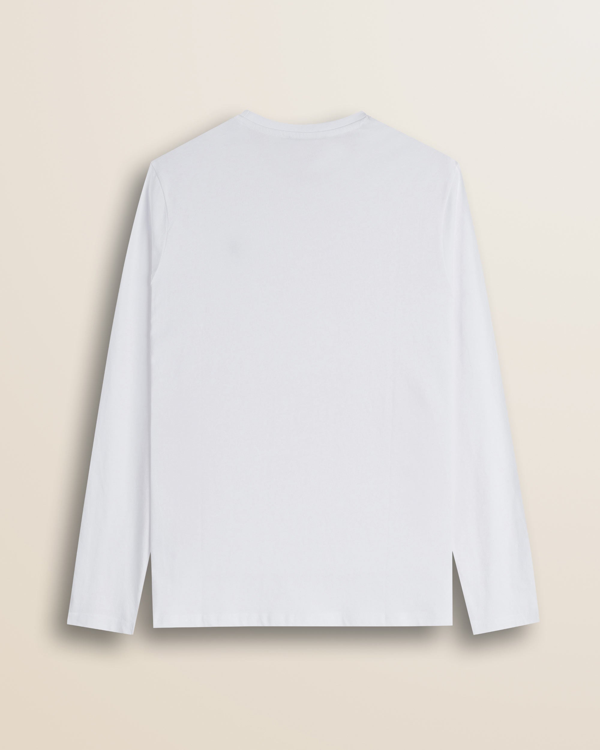 T-Shirt Manica Lunga in Jersey di Cotone retro - White