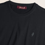 T-Shirt Manica Lunga in Jersey di Cotone dettaglio - Black