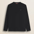 T-Shirt Manica Lunga in Jersey di Cotone fronte - Black