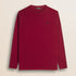 T-Shirt Manica Lunga in Jersey di Cotone fronte - Merlot