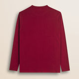 T-Shirt Manica Lunga in Jersey di Cotone retro - Merlot
