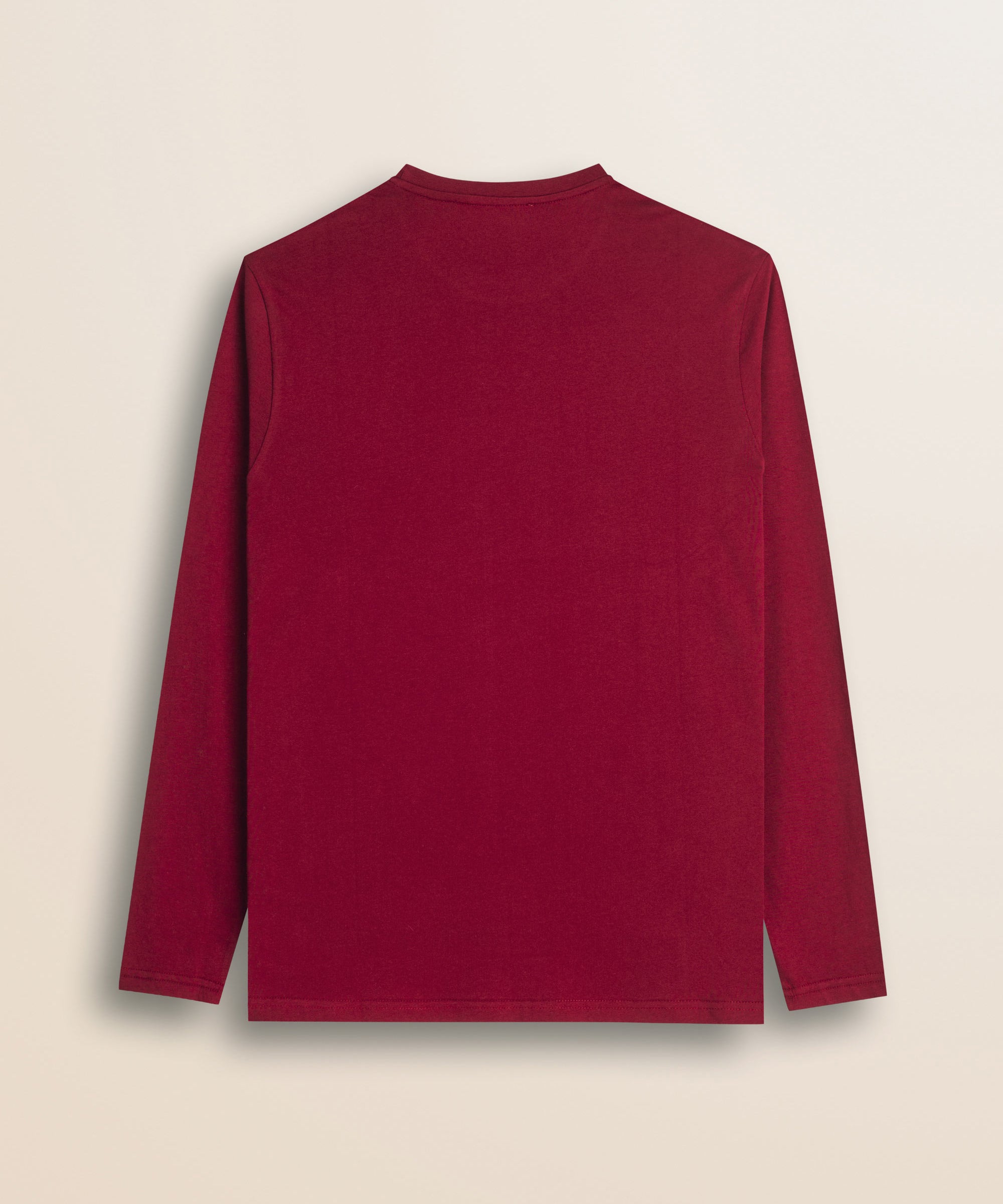 T-Shirt Manica Lunga in Jersey di Cotone retro - Merlot