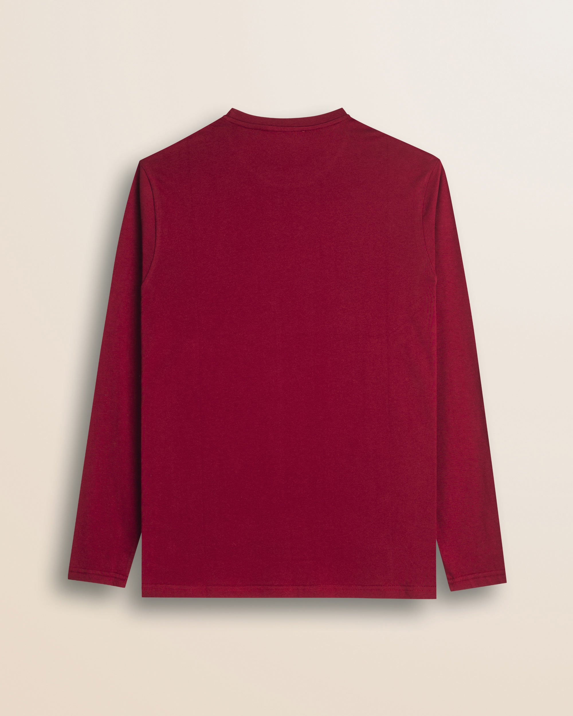 T-Shirt Manica Lunga in Jersey di Cotone retro - Merlot