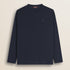 T-Shirt Manica Lunga in Jersey di Cotone fronte - Navy Blue