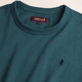 T-Shirt Manica Lunga in Jersey Smerigliato dettaglio - Atlantic Deep