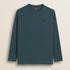 T-Shirt Manica Lunga in Jersey Smerigliato fronte - Atlantic Deep