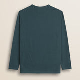 T-Shirt Manica Lunga in Jersey Smerigliato retro - Atlantic Deep