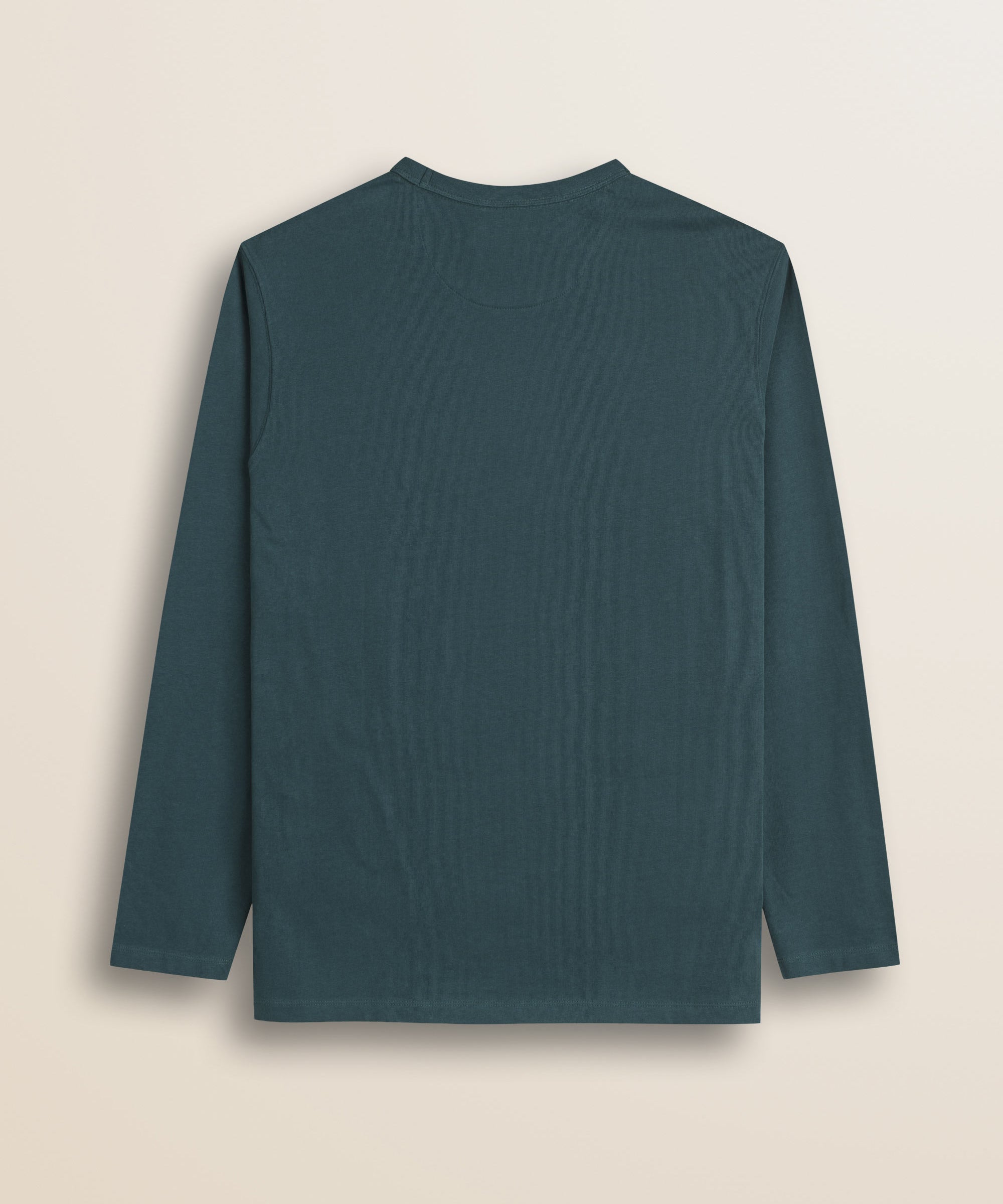T-Shirt Manica Lunga in Jersey Smerigliato retro - Atlantic Deep