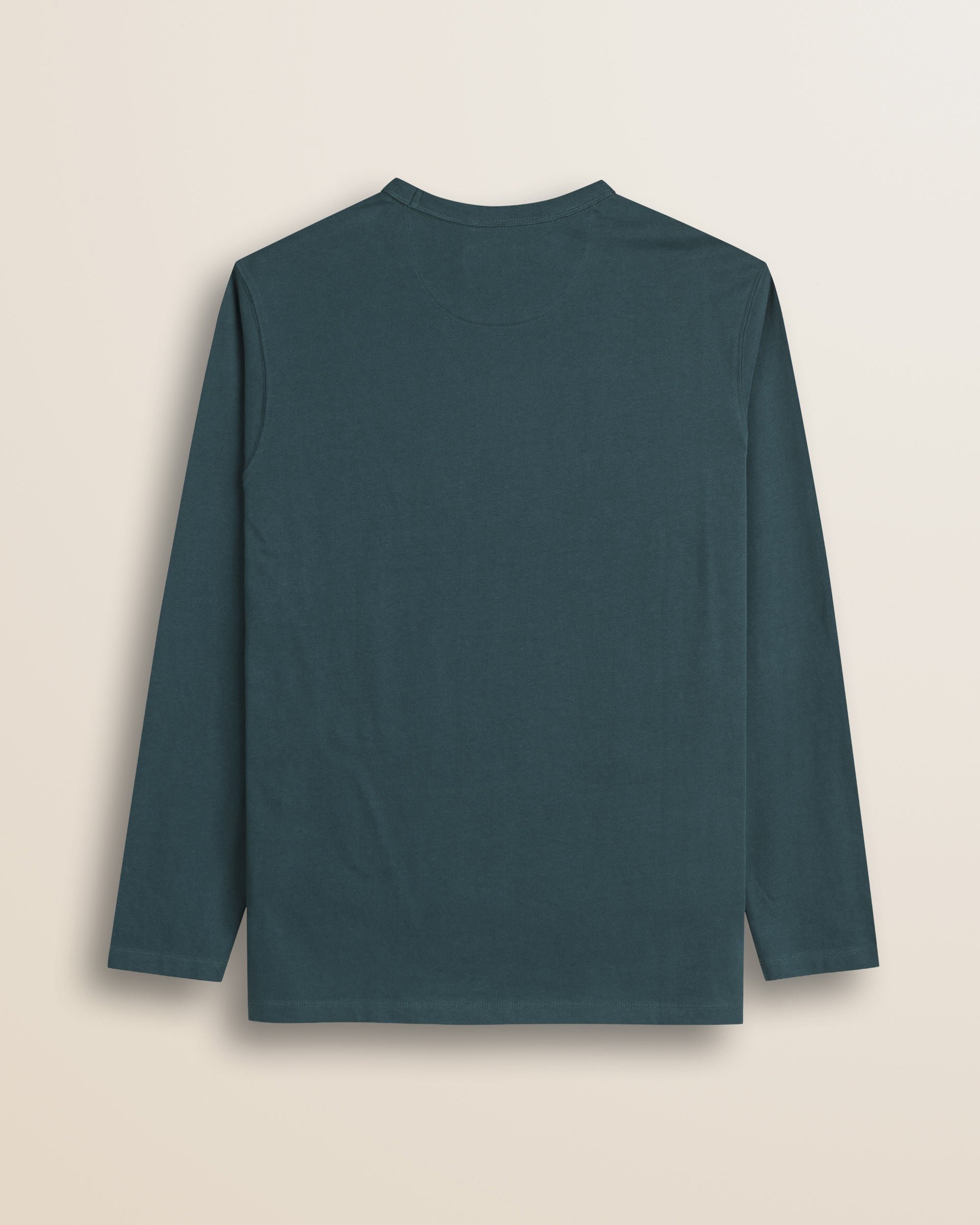 T-Shirt Manica Lunga in Jersey Smerigliato retro - Atlantic Deep