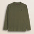 T-Shirt Manica Lunga in Jersey Smerigliato fronte - Olive Night