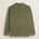 Maglia Serafino in Cotone Tinta in Capo fronte - Olive Night