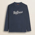 T-Shirt Manica Lunga con Stampa MCS Tinta in Capo fronte - Navy Blue