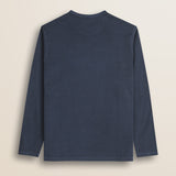 T-Shirt Manica Lunga con Stampa MCS Tinta in Capo retro - Navy Blue