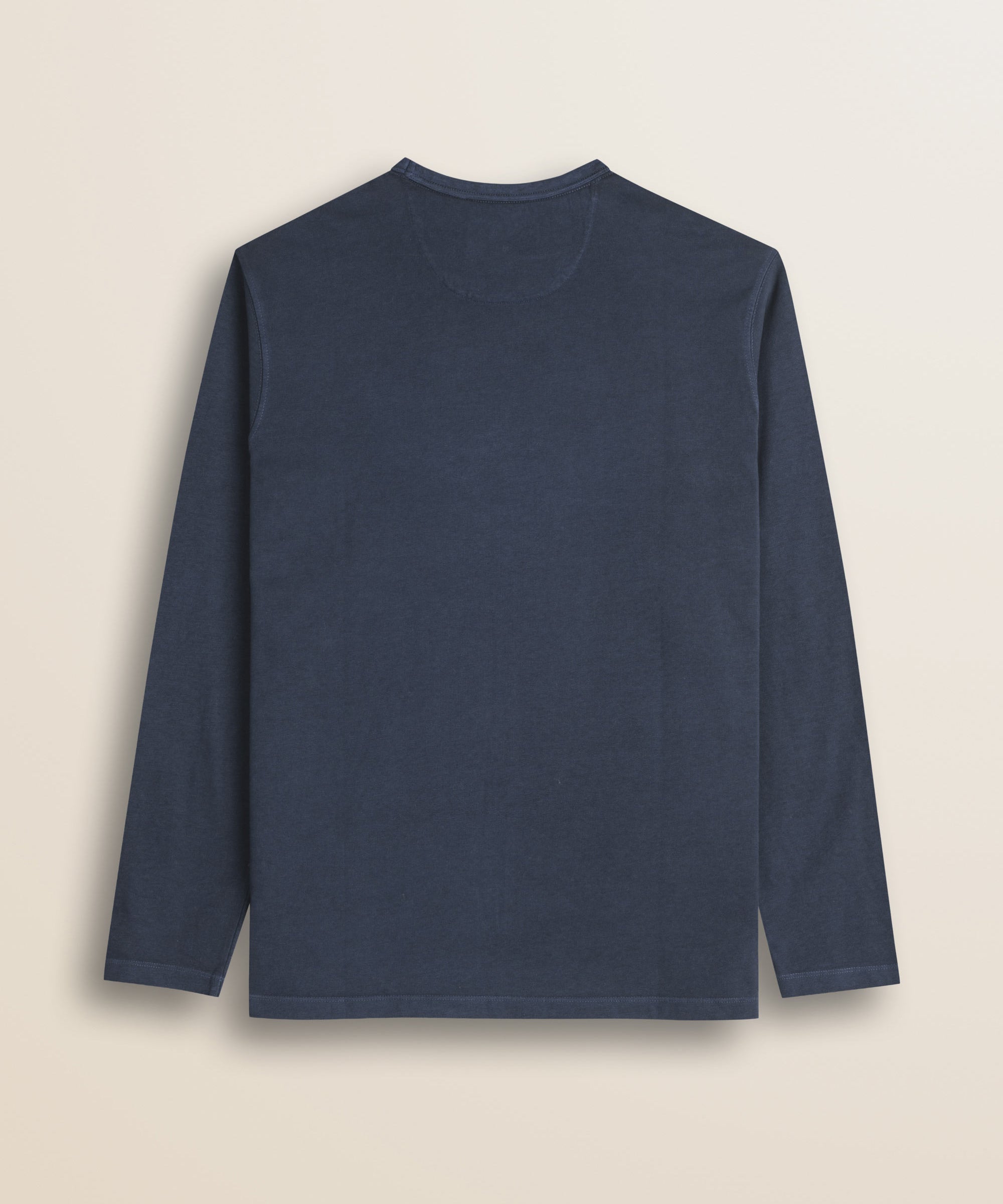 T-Shirt Manica Lunga con Stampa MCS Tinta in Capo retro - Navy Blue