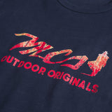 T-Shirt Manica Lunga in Cotone con Stampa Logo dettaglio - Navy Blue