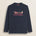 T-Shirt Manica Lunga in Cotone con Stampa Logo fronte - Navy Blue