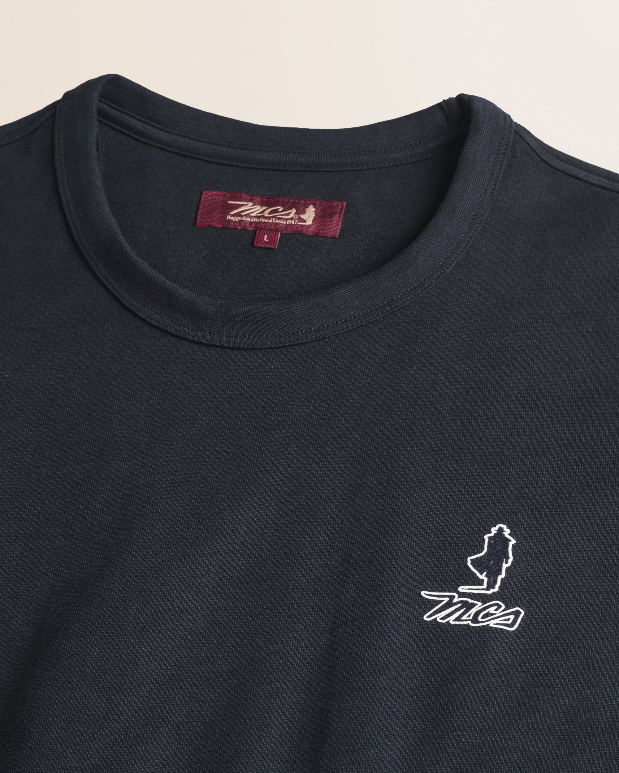 T-Shirt Manica Lunga con Logo Rider Flock dettaglio - Black