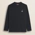 T-Shirt Manica Lunga con Logo Rider Flock fronte - Black