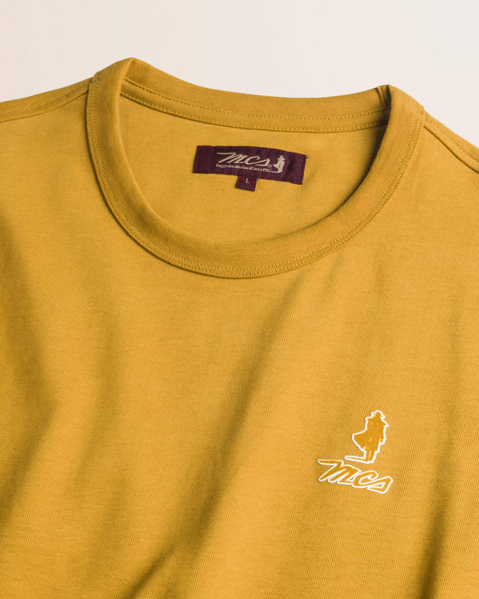 T-Shirt Manica Lunga con Logo Rider Flock dettaglio - Chai Tea