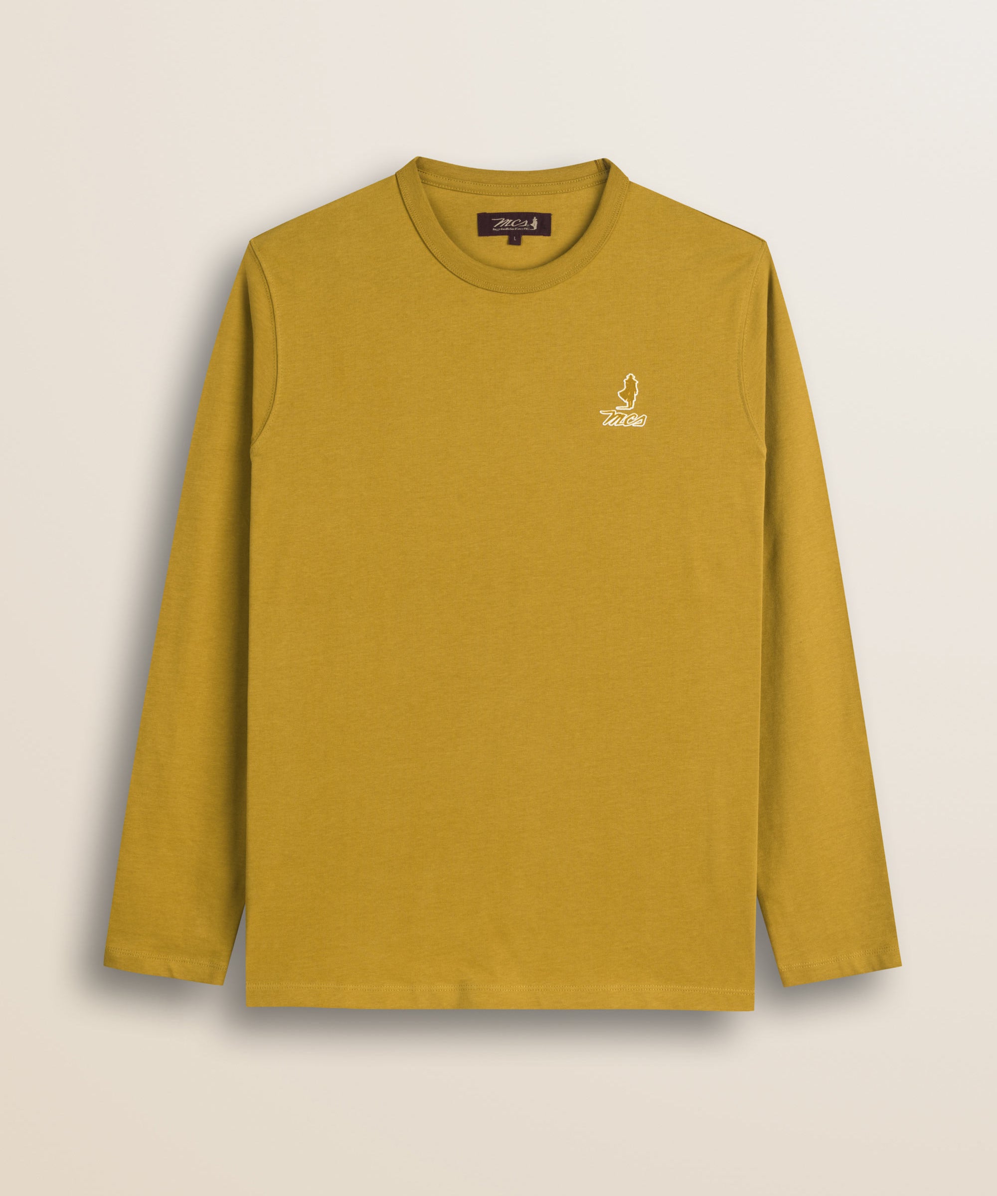 T-Shirt Manica Lunga con Logo Rider Flock fronte - Chai Tea