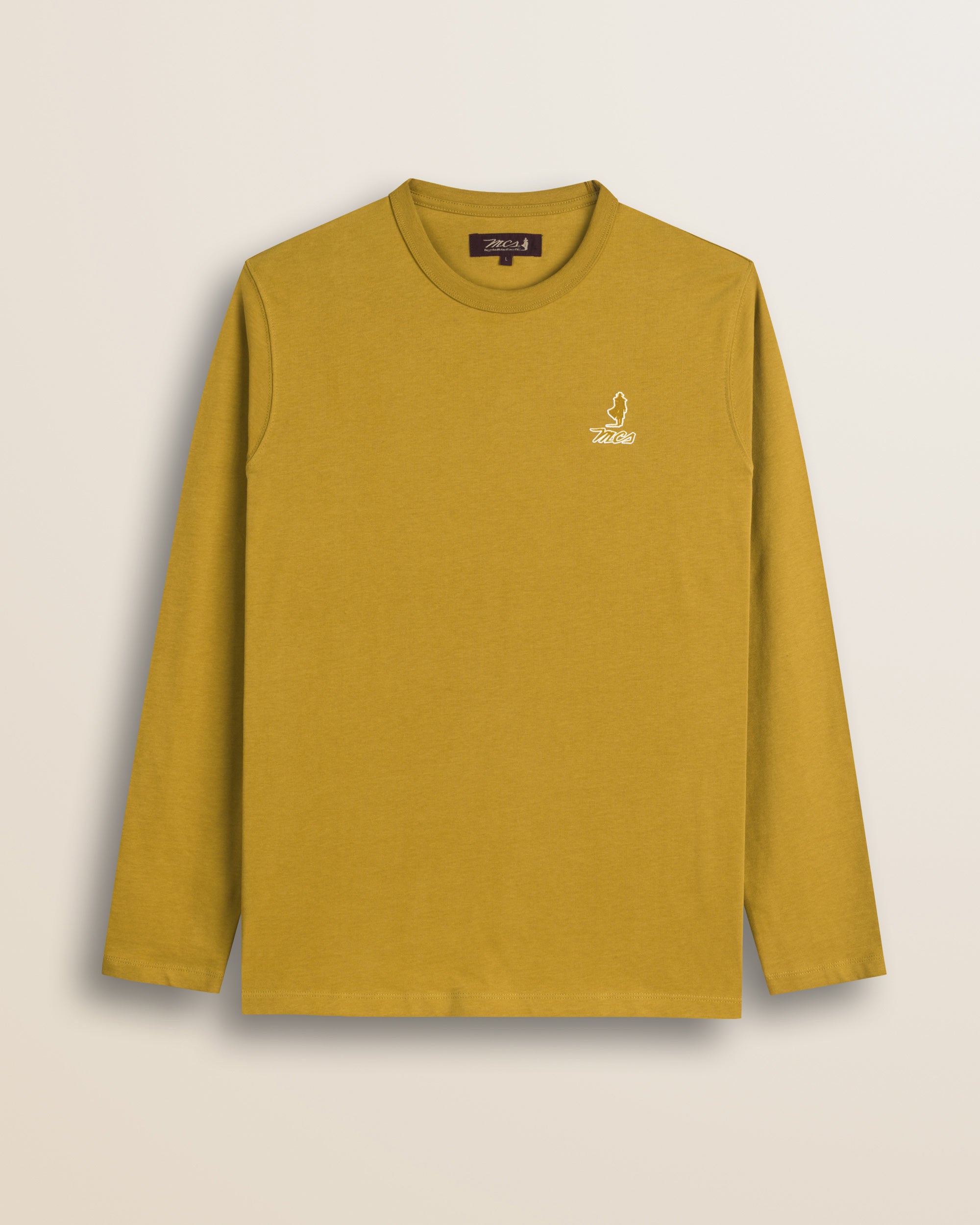 T-Shirt Manica Lunga con Logo Rider Flock fronte - Chai Tea