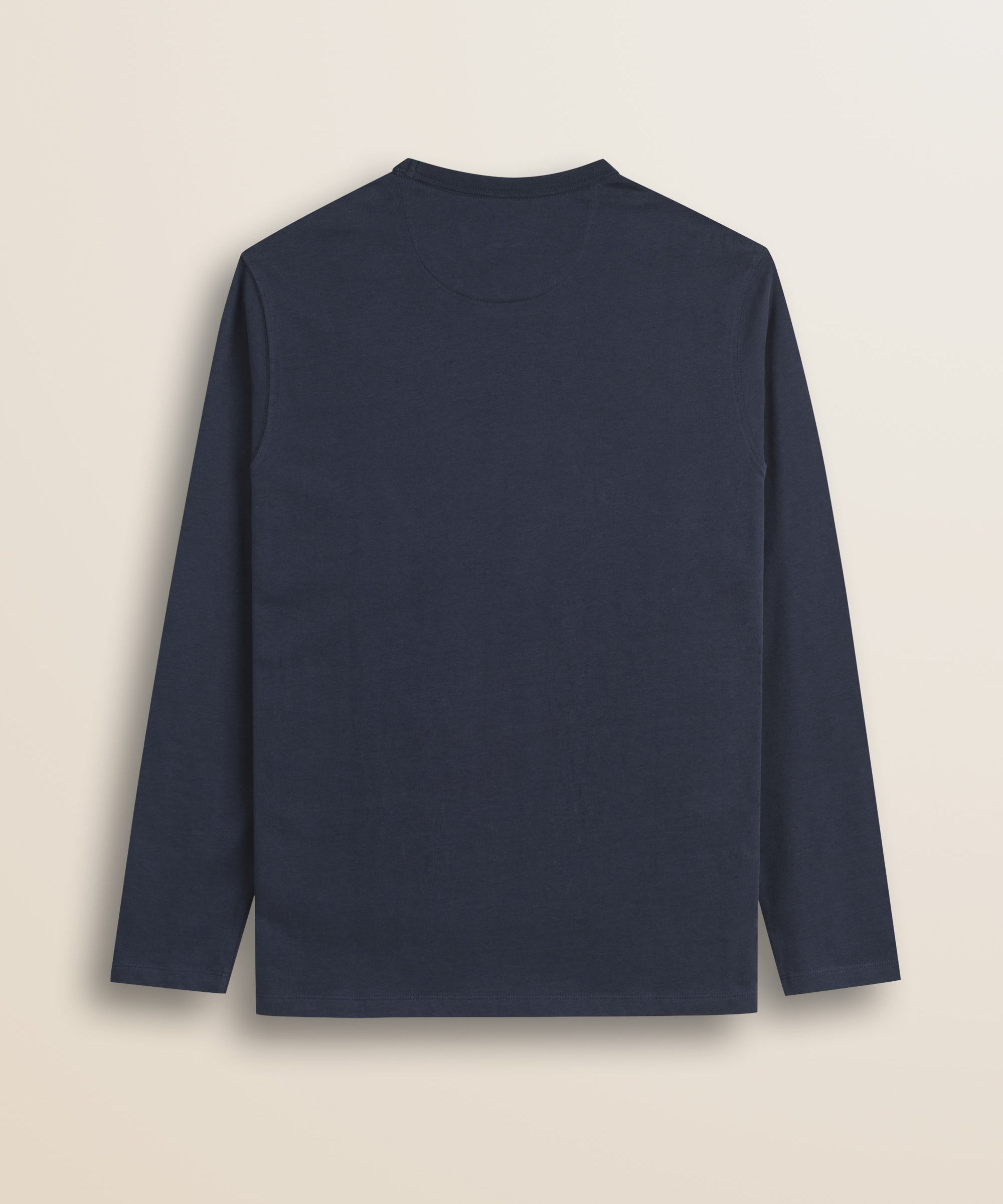 T-Shirt Manica Lunga con Logo Rider Flock retro - Navy Blue