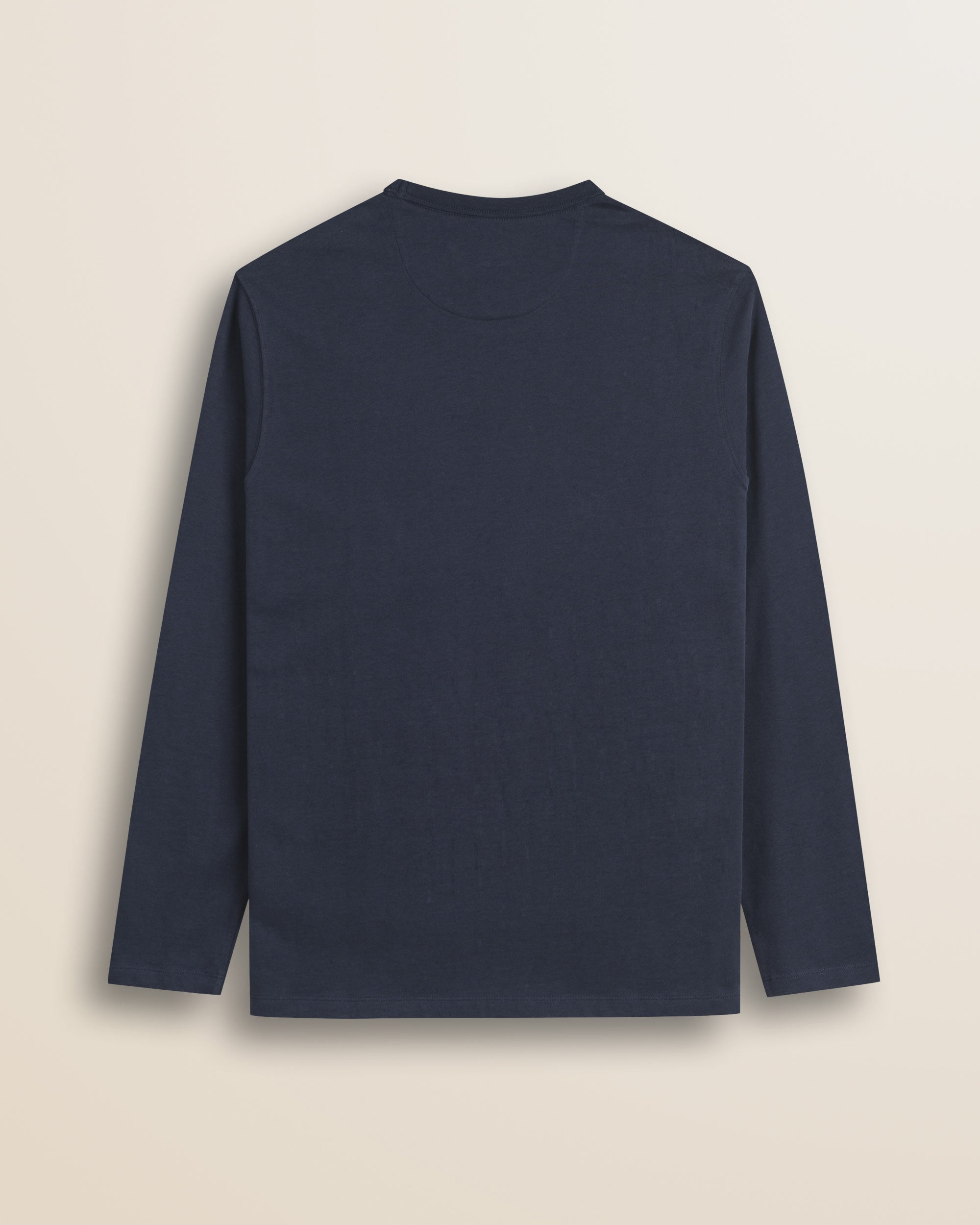 T-Shirt Manica Lunga con Logo Rider Flock retro - Navy Blue