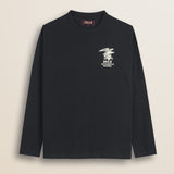 T-Shirt in Cotone con Stampa Punto Cuore fronte - Black