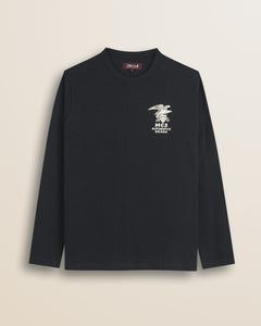 T-Shirt in Cotone con Stampa Punto Cuore fronte - Black
