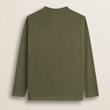T-Shirt in Cotone con Stampa Punto Cuore retro - Olive Night