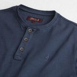 Long Sleeve Henley Shirt 100% Cotton