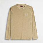 Maglietta Manica Lunga con Ricamo 100% Cotone - Sand