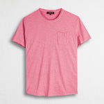 T-shirt 100% cotone fiammato con taschino - Wild Rose