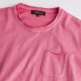 100% Slub Cotton T-Shirt with Pocket - Wild Rose
