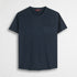 T-shirt 100% cotone fiammato con taschino - Navy Blue