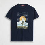 T-shirt in cotone con stampa frontale - Navy Blue