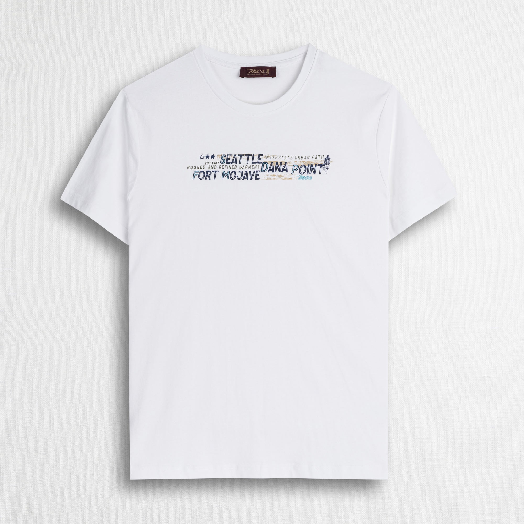 T-shirt 100% cotone con stampa grafica collezione - White
