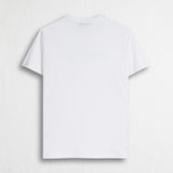 100% Cotton T-Shirt with Collection Graphic Print - White