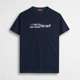 T-shirt 100% cotone con stampa grafica collezione - Navy Blue
