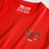 100% Strike Wash Cotton T-Shirt with Heart Print - Spice Orange