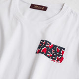 100% Cotton T-Shirt with Heart Logo Print - White