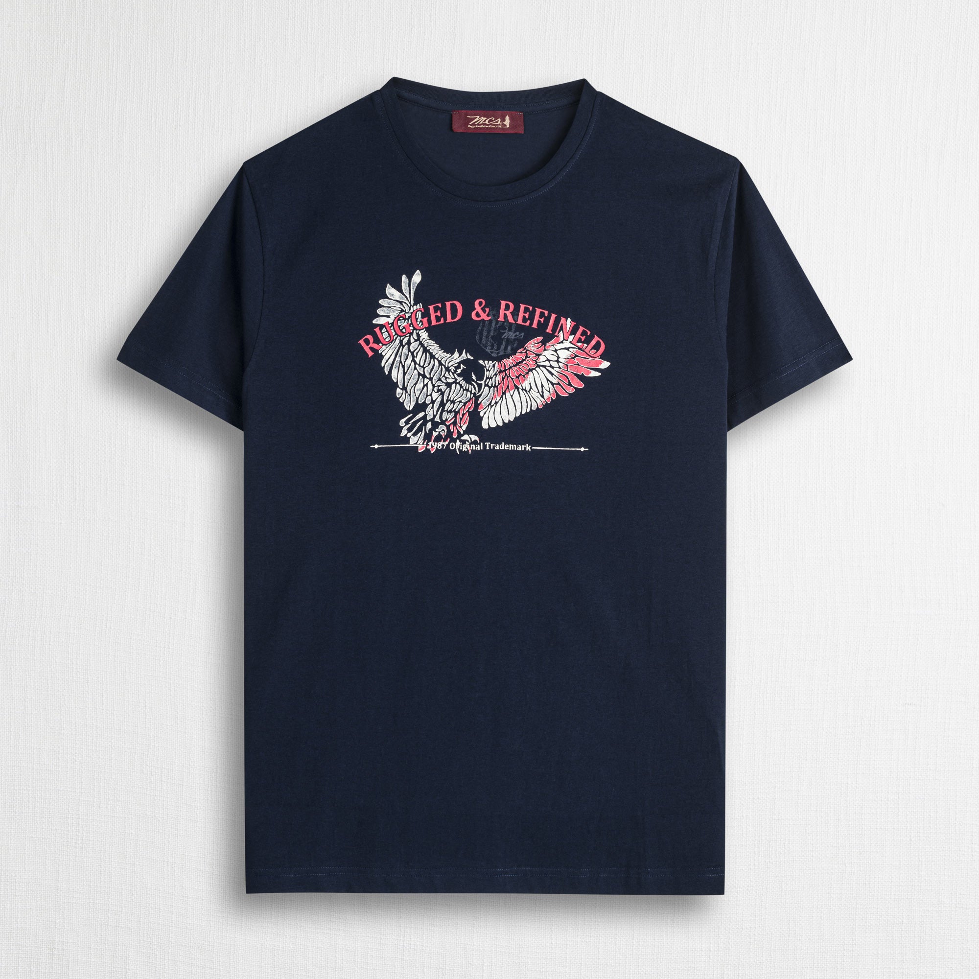 T-shirt 100% cotone con artwork - Navy Blue